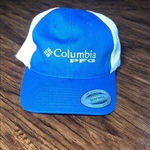 Columbia Blue and White Mesh Snapback Cap